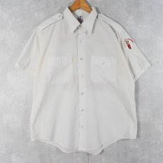画像2: 70's Flying Cross USA製 "ALZAFAR  HILL COUNTRY SHRINE CLUB" フリーメイソン チェーン刺繍 ワークシャツ SIZE16 (2)