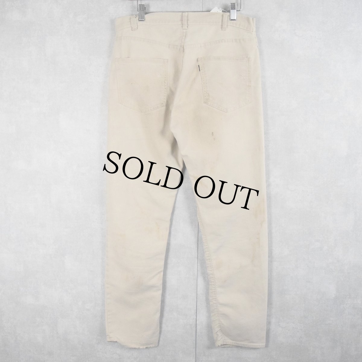 画像2: 60〜70's LEVI'S 612 BIGE ストレッチテーパードパンツ W34 (2)