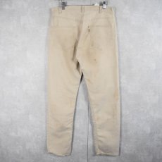 画像2: 60〜70's LEVI'S 612 BIGE ストレッチテーパードパンツ W34 (2)