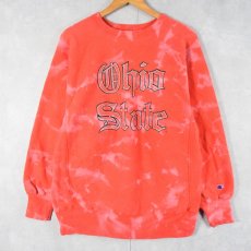 画像1: 90's Champion REVERSE WEAVE USA製 "Ohio State" タイダイ プリントスウェット XL (1)