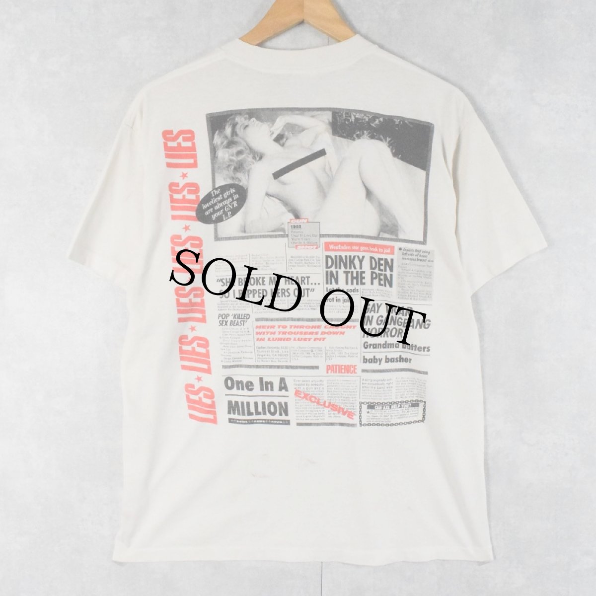 画像2: 1988 GUNS N' ROSES USA製 "GN'R Lies" ロックバンドアルバムTシャツ XL (2)