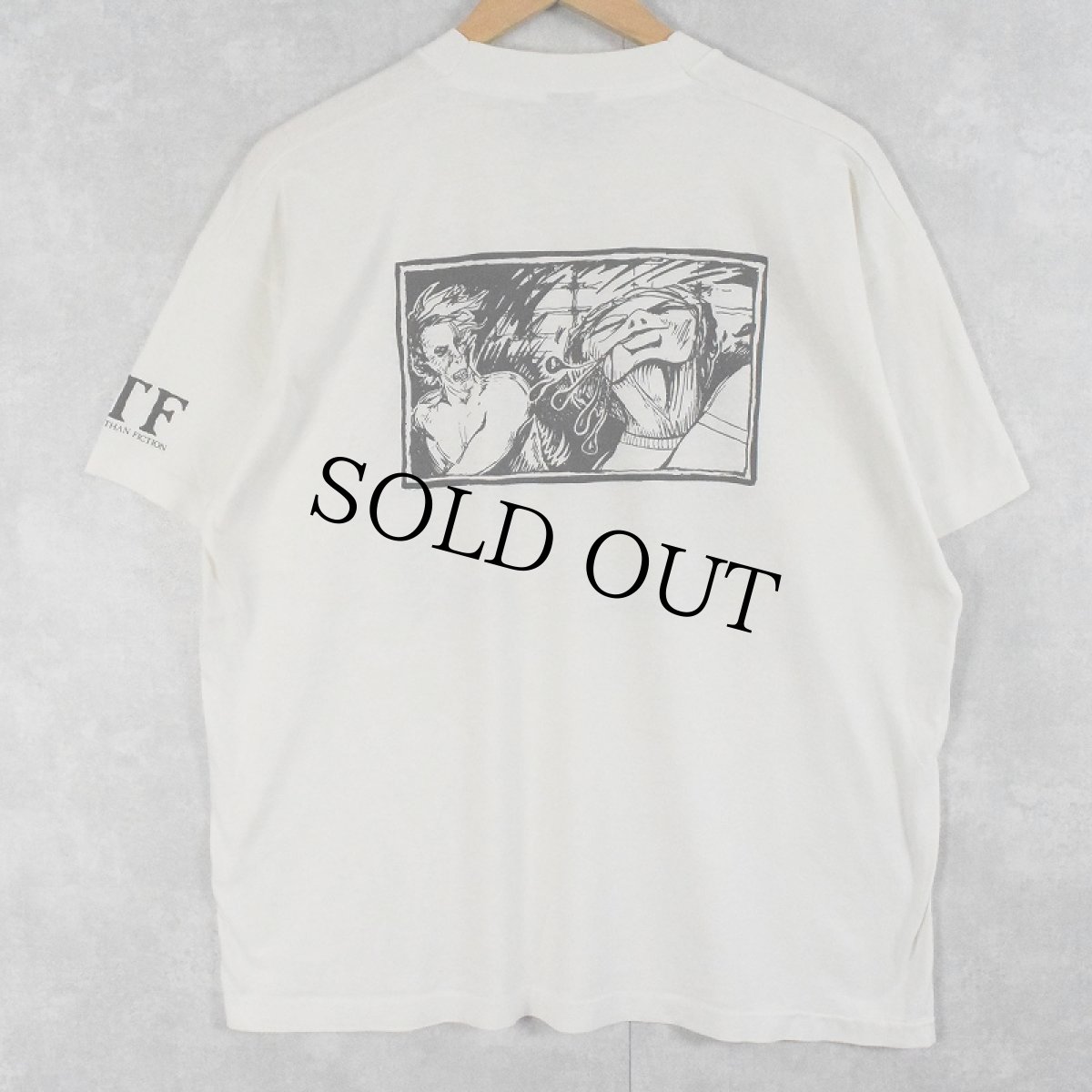 画像2: 90's GNAW "STRANGER THAN FICTION" USA製 ノイズ・メタルバンド アルバムプリントTシャツ XL (2)