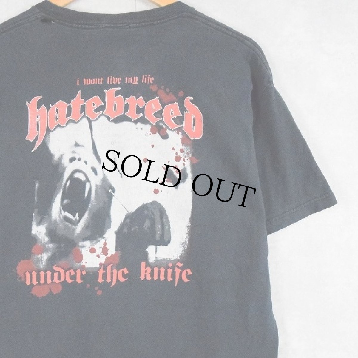 画像1: hatebreed "Under the Knife" メタルコア・バンド アルバムTシャツ L (1)