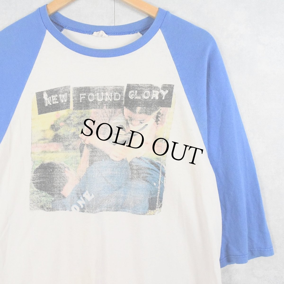 画像1: NEW FOUND GLORY ポップ・パンクバンド ラグランTシャツ M (1)