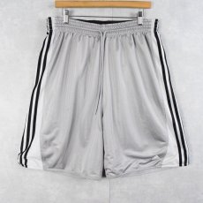 画像1: adidas ロゴ刺繍 リバーシブル バスケットパンツ W20-43 (1)