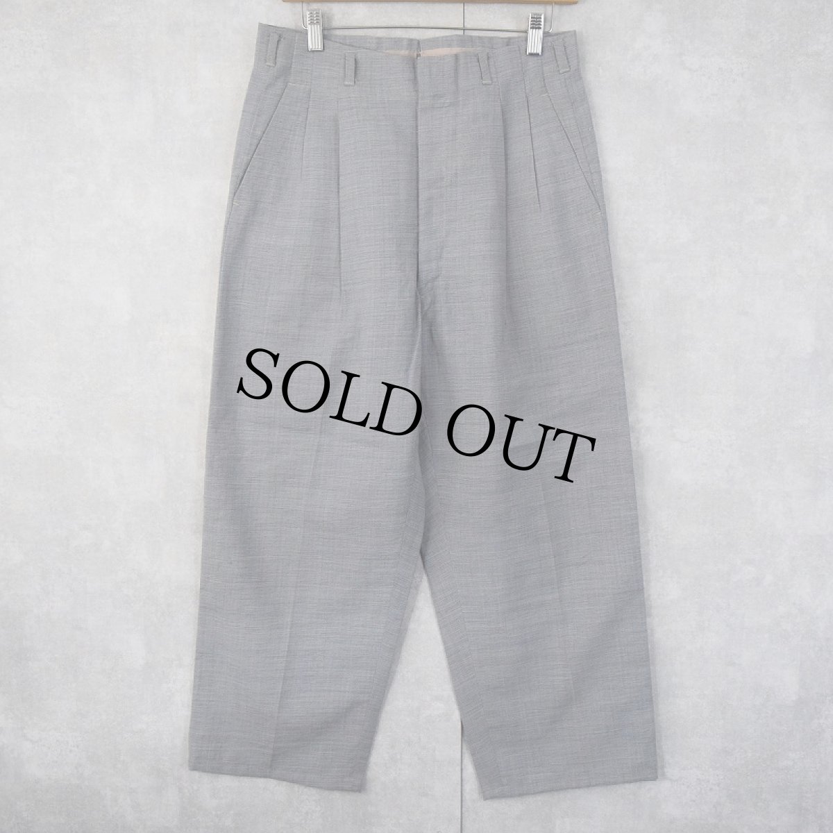 画像1: 50's Reston Slacks 2タック ネップ混スラックス  W32 (1)