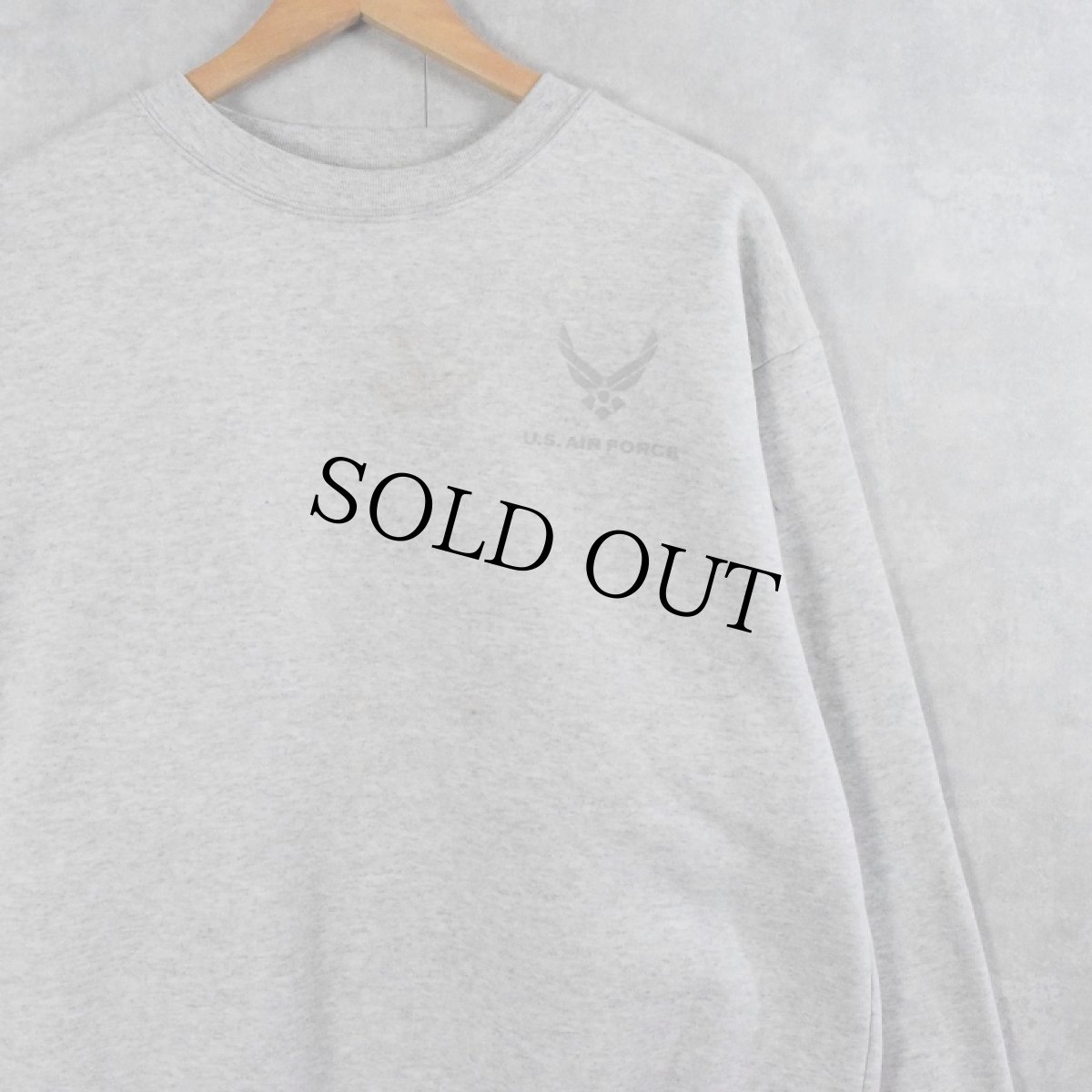 画像2: 90's〜 USA製 "U.S. AIR FORCE" リフレクタープリントスウェット L (2)