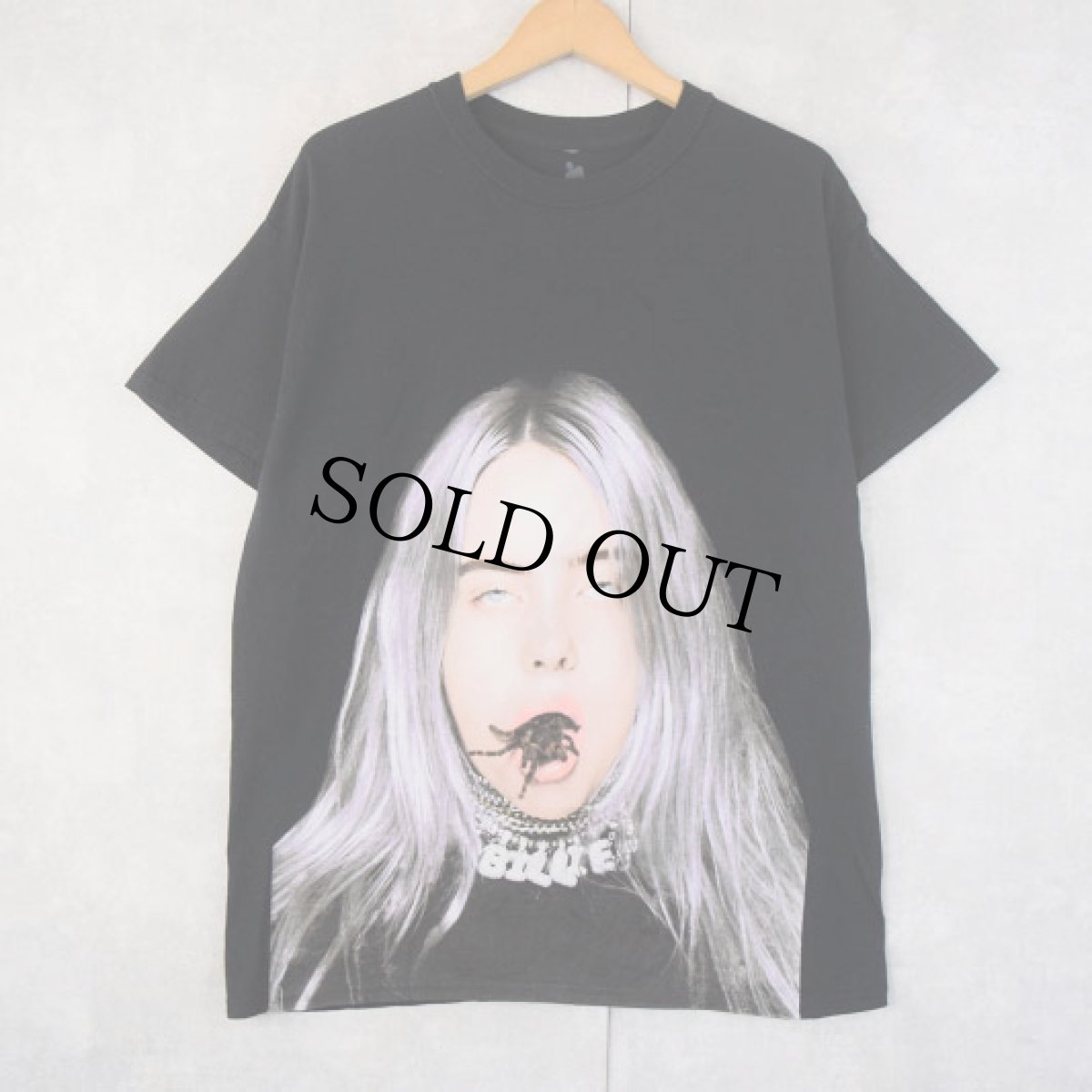 画像1: Billie Eilish "you should see me in a crown" ミュージシャンフォトプリントTシャツ BLACK L (1)