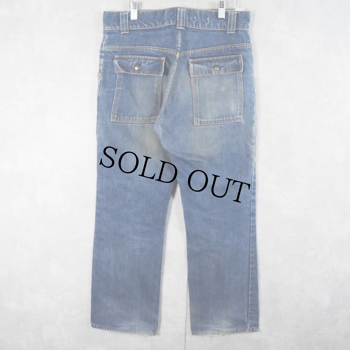 画像2: 60's LEVI'S BIGE オレンジタブ ブッシュデニムパンツ W33 (2)