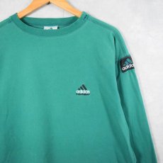 画像1: 90's adidas EQUIPMENT ロゴ刺繍ロンT L (1)