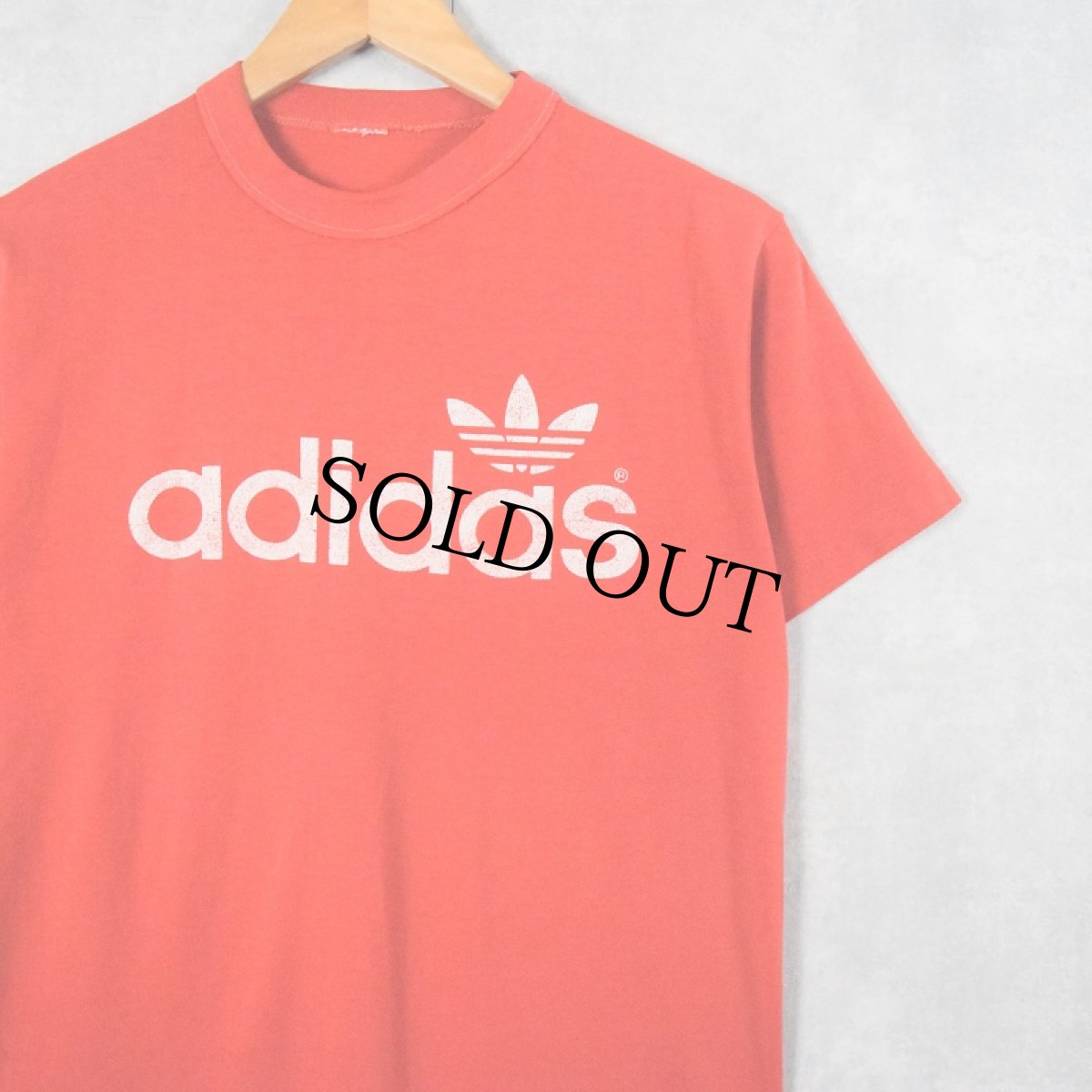 画像1: 80's adidas ロゴプリントTシャツ (1)