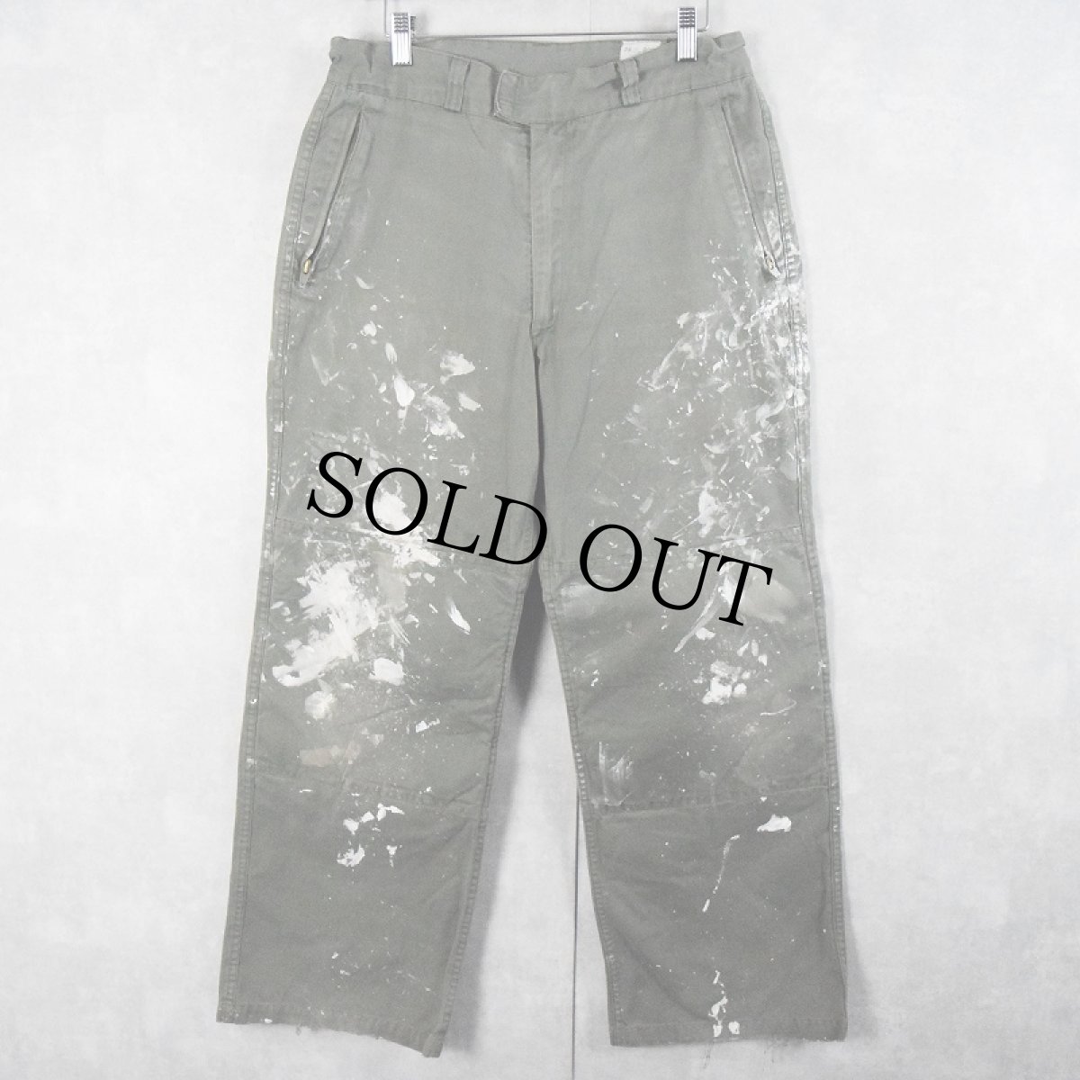 画像3: 80's FRENCH ARMY HBT ダブルニー メカニックカバーオール リメイクSETUP (3)