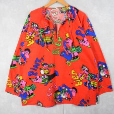画像1: VINTAGE EURO キャラクター柄 コットンスモック  (1)