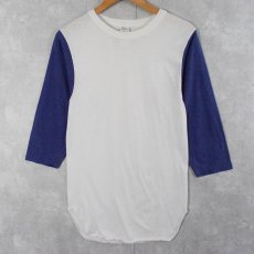 画像1: 80's Champion トリコタグ USA製 2トーンカラーTシャツ L (1)