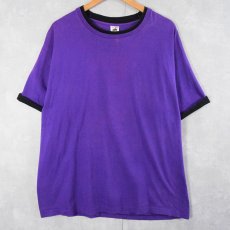 画像1: 90's FRUIT OF THE LOOM USA製 レイヤードデザイン 無地Tシャツ XL (1)