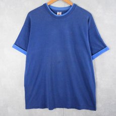 画像1: 90's FRUIT OF THE LOOM USA製 レイヤードデザイン 無地Tシャツ L (1)