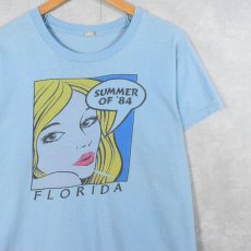 画像1: 【SALE】 80's USA製 "SUMMER OF '84" リキテン風 アートプリントTシャツ XL (1)