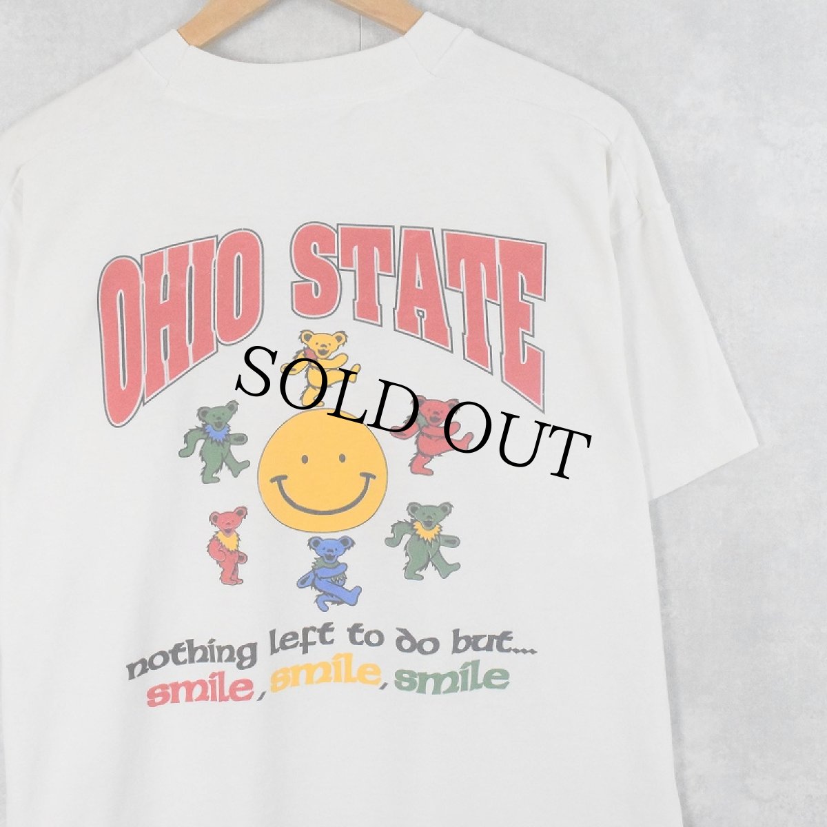 画像1: GRATEFUL DEAD "OHIO STATE" ロックバンド パロディプリントTシャツ (1)