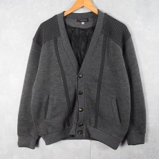 画像1: 【SALE】 LER RAPPER CO. 裏地付き ウール×ポリエステル カーディガン L (1)