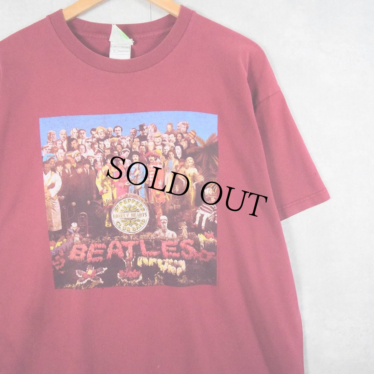 画像1: THE BEATLES "Sgt Pepper's Lonely Hearts Club Band" ロックバンドプリントTシャツ XL (1)