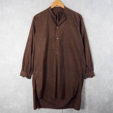 画像1: VINTAGE EURO 後染め グランパシャツ  (1)