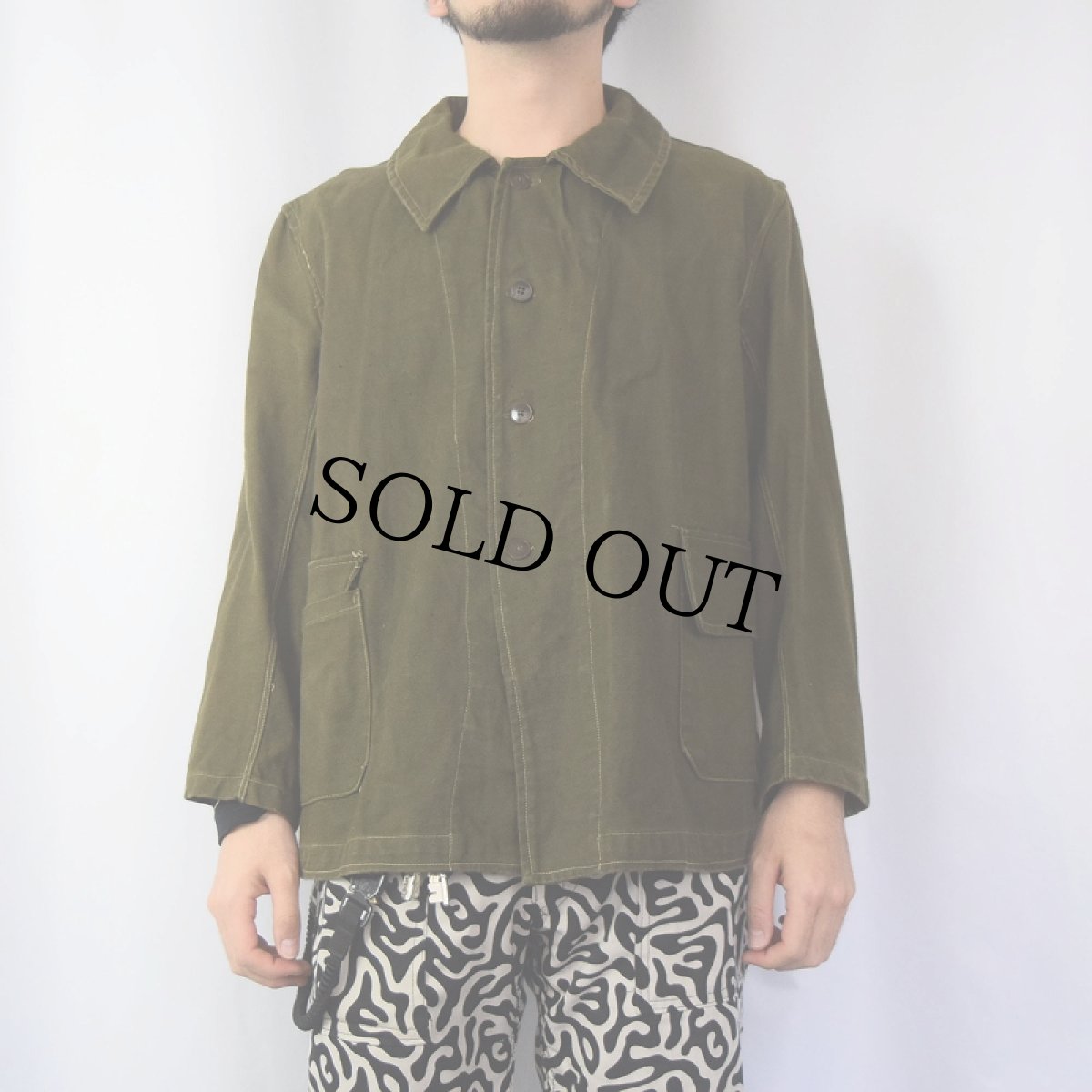 画像2: 〜40's FRENCH ARMY ボージョンジャケット (2)