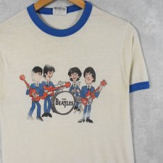 画像1: 80's THE BEATLES USA製 ロックバンド リンガーTシャツ M (1)