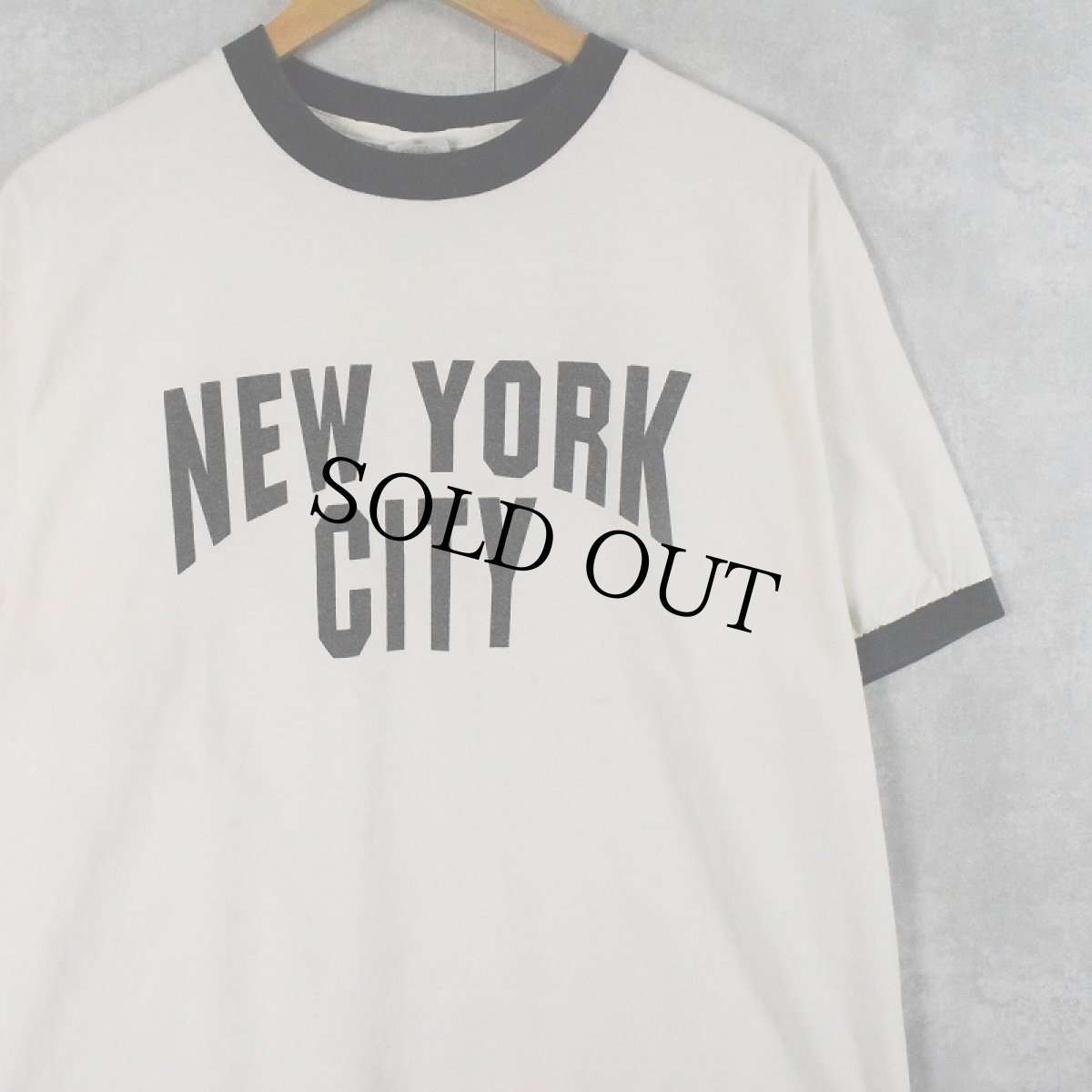 画像1: NEW YORK CITY (As Worn By John Lennon)  リンガーTシャツ L (1)