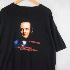 画像1: THE SILENCE OF THE LAMBS "...I ate his liver with some..." ホラー映画プリントTシャツ  (1)