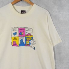 画像1: 90's USA製 "THE EVOLUTION OF BUSINESS TRAINING" シュールイラストTシャツ XL (1)