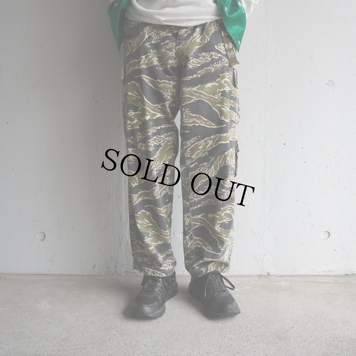 画像4: 60's "John Wayne Type" ベトナムタイガーストライプ ベルト付き カーゴパンツ W39 (4)