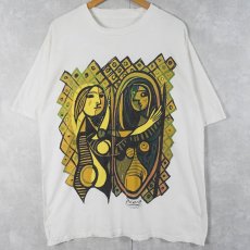 画像1: 90's Picasso "Girl before a Mirror" アートプリントTシャツ  (1)