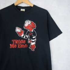画像1: 2000's "Tickle Me Emo" キャラクターパロディTシャツ BLACK M (1)