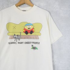 画像1: 90's SOUTH PARK "YEAHHH, I WANT CHEESY POOFS!" キャラクタープリントTシャツ L (1)