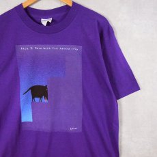 画像1: 【SALE】 90's Richard Stine CANADA製 "Face to Face with The Second Step" アートプリントTシャツ L (1)