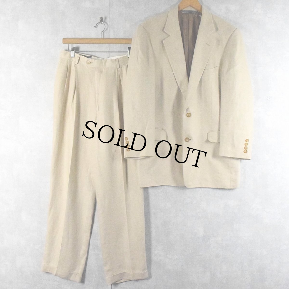 画像1: 【SALE】 NORDSTROM リネンテーラードジャケット/2タックスラックス SETUP (1)