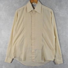 画像1: 【SALE】 70's Plam Beach Formals USA製 プリーツデザイン コットンポリシャツ M (1)