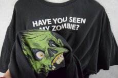 画像2: "HAVE YOU SEEN MY ZOMBIE?" ギミックプリントTシャツ BLACK 2XL (2)