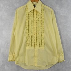 画像1: 【SALE】 70's Delton フリルデザイン コットンポリシャツ size15 1/2-33 (1)