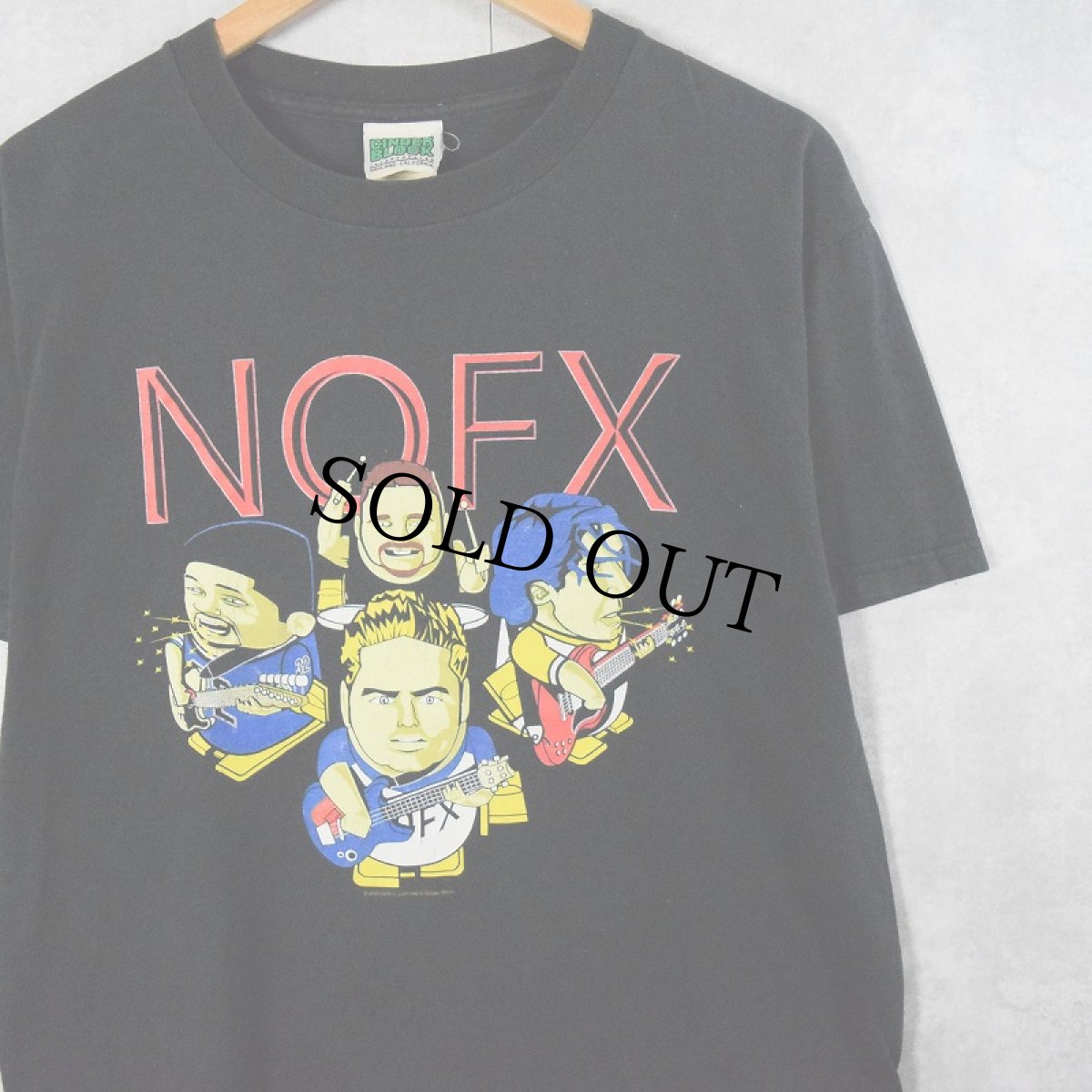 画像1: 2002 NOFX パンクロックバンド プリントTシャツ (1)