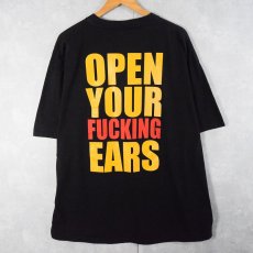 画像2: pushmonkey "OPEN YOUR FUCKING EARS" ロックバンド プリントTシャツ 2XL (2)