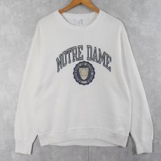 画像1: 【SALE】 80's Champion バータグ USA製 "NOTRE DAME" プリントスウェット L (1)