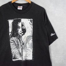 画像1: 90's DC COMICS "Sandman Death" キャラクタープリントTシャツ XL (1)