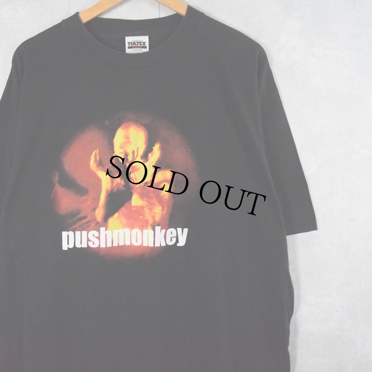画像1: pushmonkey "OPEN YOUR FUCKING EARS" ロックバンド プリントTシャツ 2XL (1)