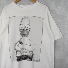 画像1: 90's THE SIMPSONS "Couch Potato" USA製 Calvin KleinパロディTシャツ XL (1)