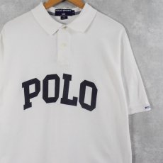 画像1: 90's POLO SPORT Ralph Lauren USA製 "POLO" プリントポロシャツ L (1)