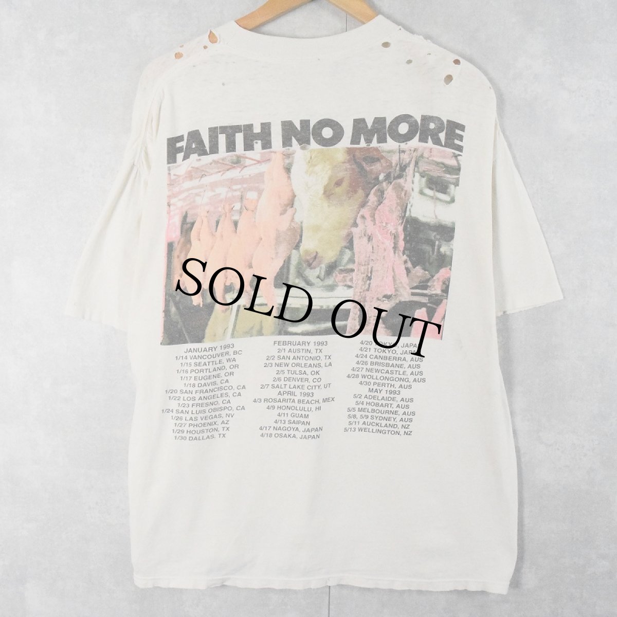 画像2: 90's FAITH NO MORE USA製 オルタナティヴ・ロックバンドプリントTシャツ XL (2)