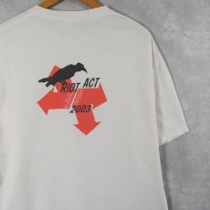 画像2: 2000's PEARL JAM "RIOT ACT 2003" ロックバンドツアーTシャツ L (2)