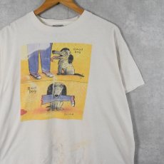 画像1: 90's Richard Stine "Good Dog Bad Dog" アートプリントTシャツ L (1)