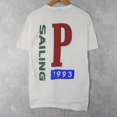 画像1: 90's POLO Ralph Lauren USA製 "SAILING 1993" プリントTシャツ S (1)